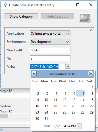 agregar un data time